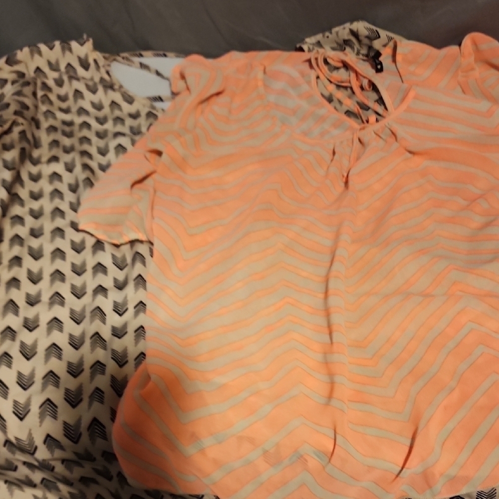2 Heart Soul Peach Blouse & Maurices Oversized Blouse.